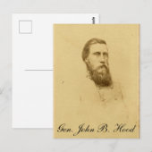 General John Bell Hood Postkarte (Vorne/Hinten)