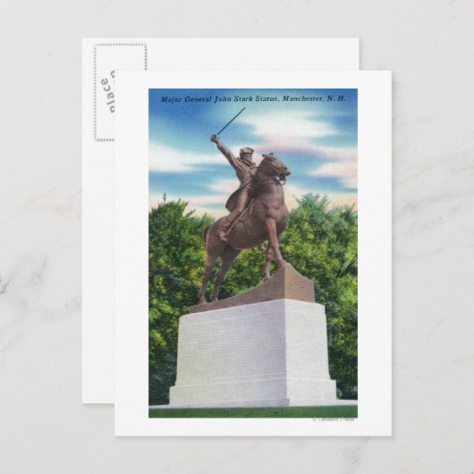 General John Stark Statue View Postkarte (Vorne/Hinten)