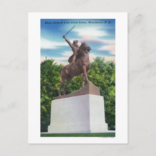 General John Stark Statue View Postkarte (Vorderseite)