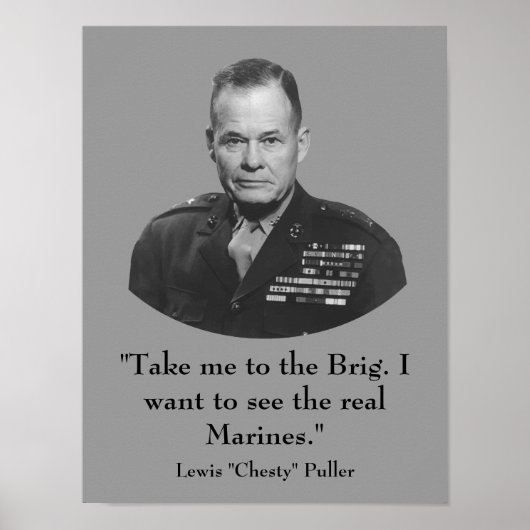 General Lewis "Chesty" Puller — Marine Poster (Vorne)
