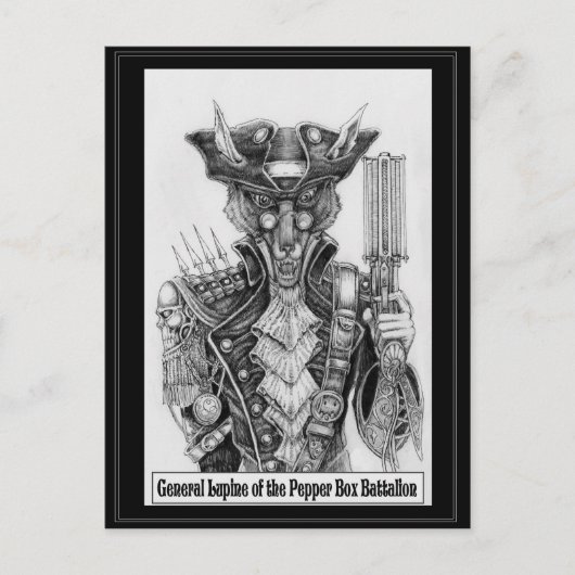 General Lupine des Pepperbox-Bataillons Postkarte (Vorderseite)