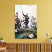 General M.D. Skobelev in der russisch-türkischen Leinwanddruck (Insitu (Wohnzimmer))