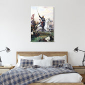 General M.D. Skobelev in der russisch-türkischen Leinwanddruck (Insitu (Schlafzimmer))