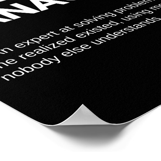 General Manager Funny Definition Poster (Ecke)