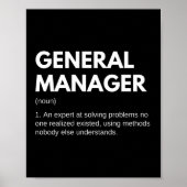 General Manager Funny Definition Poster (Vorne)