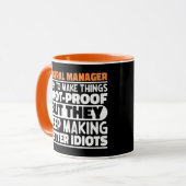 General Manager Ich versuche Dinge zu Lustigen Spr Tasse (Vorderseite Links)