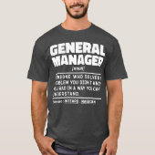General Manager Noun Cool Worker-Lustige Sprüche T-Shirt (Vorderseite)