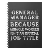 General Manager, weil Miracle Worker keine Notizblock (Vorderseite)