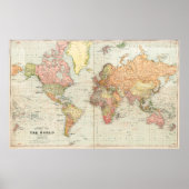 General Map of the World Poster (Vorne)