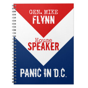 General Mike Flynn Lautsprecher der House Panik in Notizblock