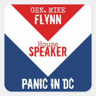 General Mike Flynn Lautsprecher der House Panik in Quadratischer Aufkleber