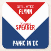 General Mike Flynn Lautsprecher der House Panik in Rechteckiger Pappuntersetzer (Vorderseite)