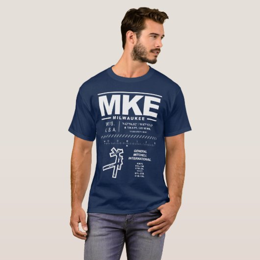 General Mitchell International Airport MKE T - Shi T-Shirt (Vorne ganz)