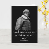 General Patton and quote Karte (Gelbe Blume)