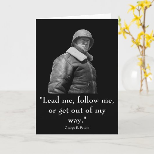 General Patton and quote Karte (Gelbe Blume)