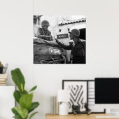 General Patton in Sizilien Poster (Heimbüro)