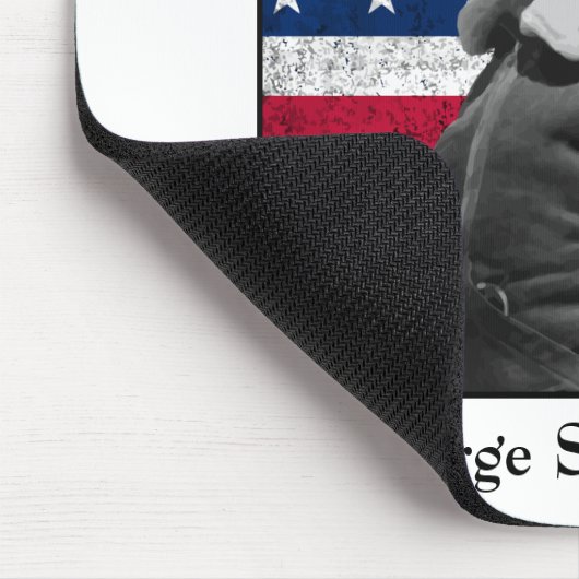 General Patton und die amerikanische Flagge Mousepad (Ecke)
