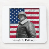 General Patton und die amerikanische Flagge Mousepad (Vorne)