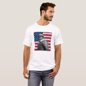 General Patton und die amerikanische Flagge T-Shirt (Vorne ganz)
