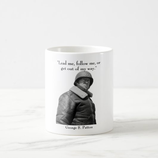 General Patton und Zitat Kaffeetasse (Mittel)
