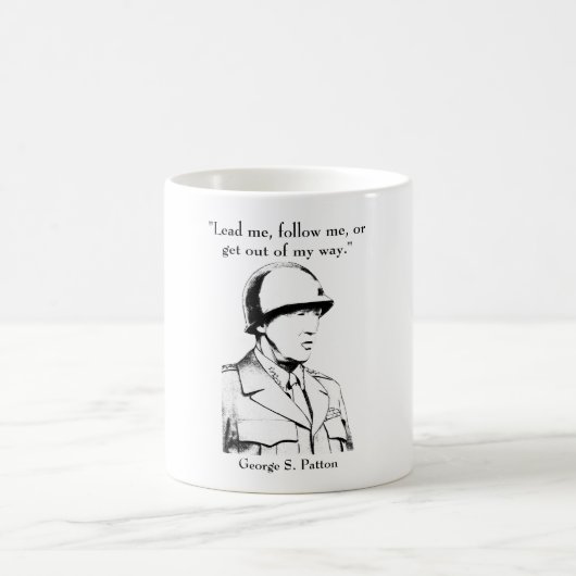 General Patton und Zitat Kaffeetasse (Mittel)
