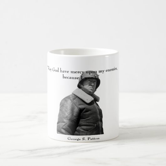 General Patton und Zitat Kaffeetasse (Mittel)