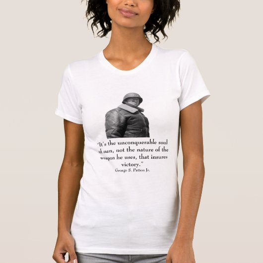General Patton und Zitat T-Shirt (Vorderseite)