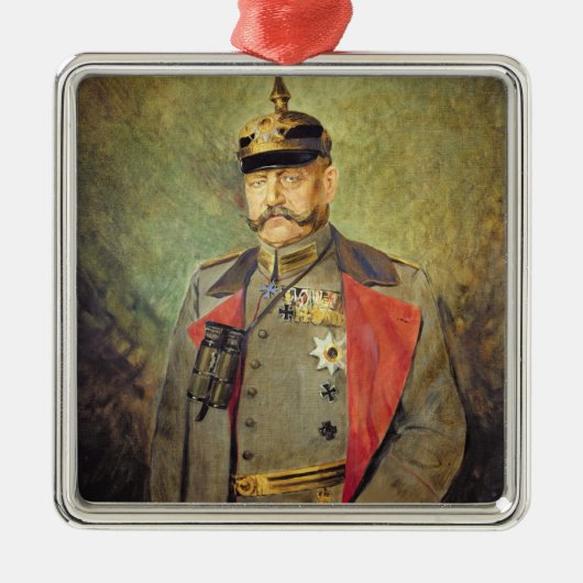 General Paul von Hindenburg, c.1916 Silbernes Ornament (Vorne)