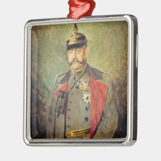 General Paul von Hindenburg, c.1916 Silbernes Ornament (Links)