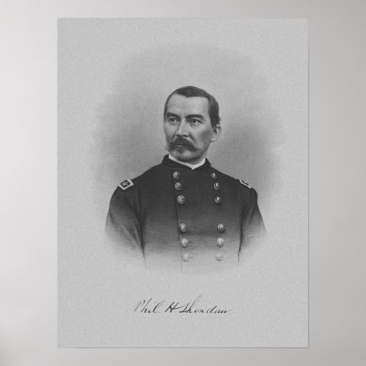 General Philip Sheridan — Ziviler Krieg Poster (Vorne)