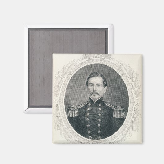 General Pierre Gustave Toutant Beauregard Magnet (Vorderseite/Rückseite)