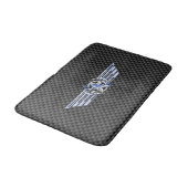 General Private Air Pilot Chrome like Star Wings Badematte (Schrägansicht)