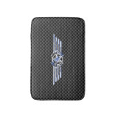 General Private Air Pilot Chrome like Star Wings Badematte (Vorderseite Vertikal)