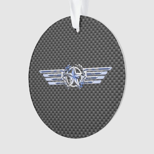 General Private Air Pilot Chrome like Star Wings Ornament (Vorderseite)