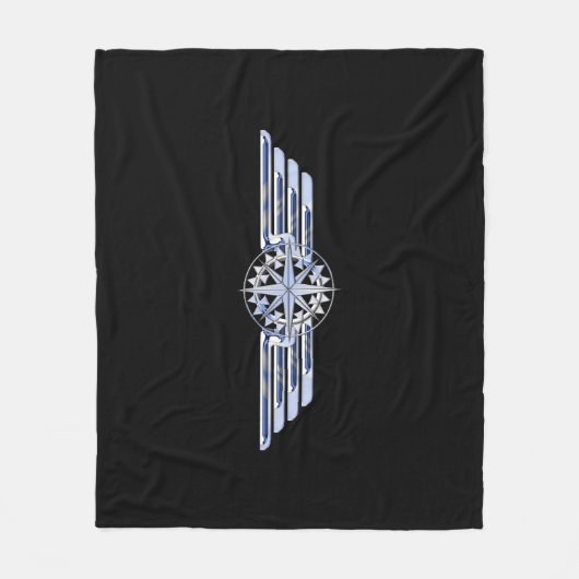 General Private Air Pilot Chrome wie Wings Black Fleecedecke (Vorderseite)