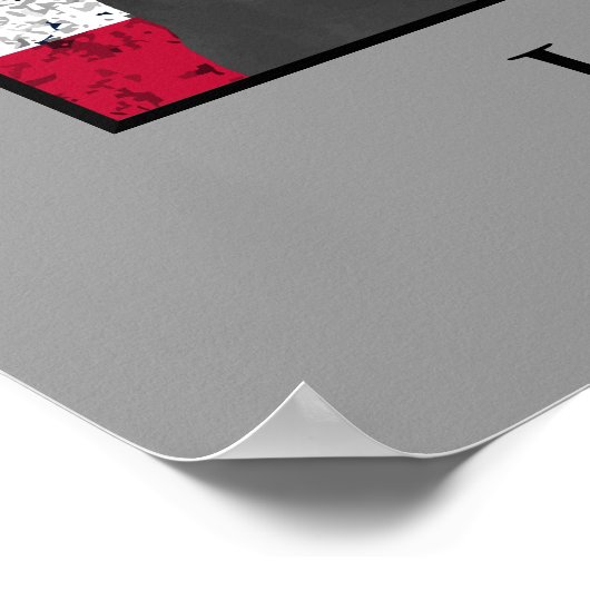 General Puller und die amerikanische Flagge Poster (Ecke)