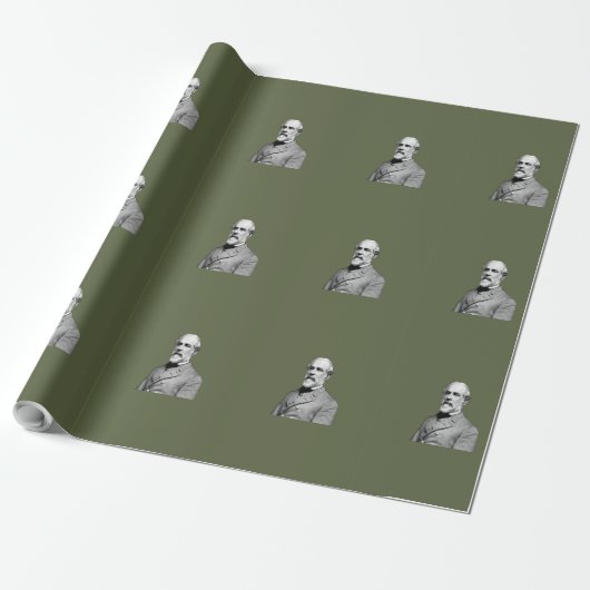 General ⚔️🎩 Robert E. Lee Armee Grün Geschenkpapier (Ungerollt)