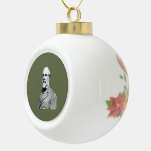 General ⚔️🎩 Robert E. Lee Armee Grün Keramik Kugel-Ornament
