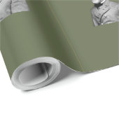 General ⚔️ 🎩 Robert E. Lee Army Green Geschenkpapier (Rolleneckpunkt)