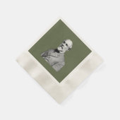 General ⚔️ 🎩 Robert E. Lee Army Green Serviette (Ecke)