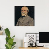 General Robert E. Lee Portrait Art Poster (Heimbüro)