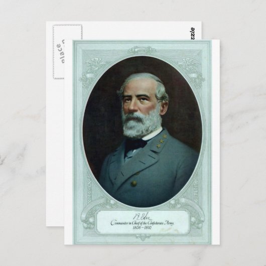 General Robert E. Lee Postkarte (Vorne/Hinten)