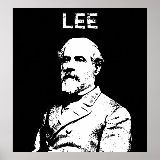 General Robert E. Lee — Schwarz und Weiß Poster (Vorne)