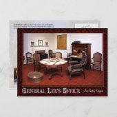 General Robert E. Lees Büro, Lee Kapelle, VA Postkarte (Vorne/Hinten)