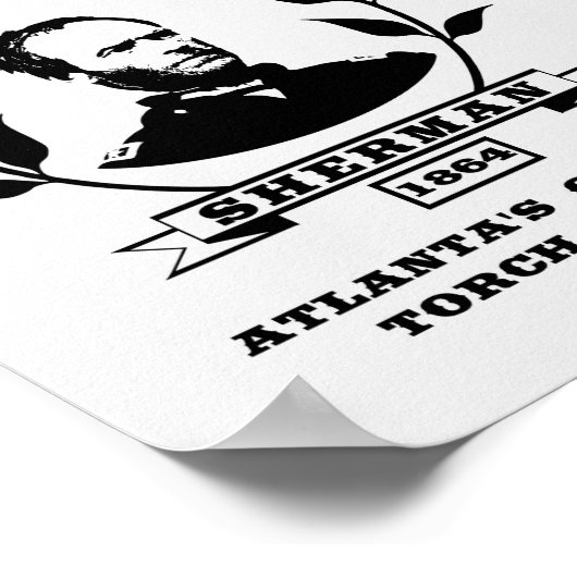 General Sherman - Atlanta's Original Torch-Träger Poster (Ecke)