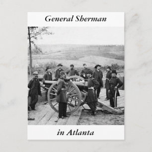 General Sherman in Atlanta, 1864 Postkarte