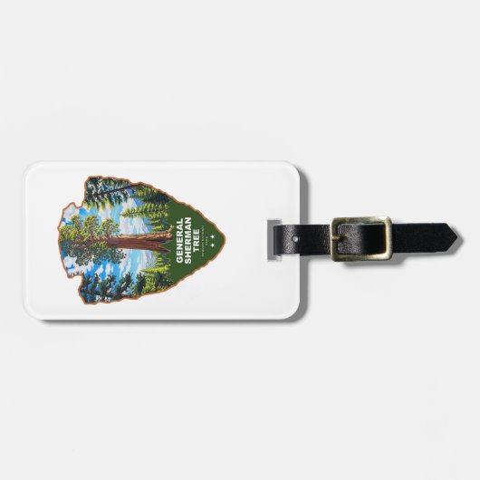 General Sherman Tree Sequoia NP Arrowhead Gepäckanhänger (Vorderseite horizontal)