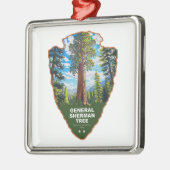 General Sherman Tree Sequoia NP Arrowhead Ornament Aus Metall (Links)