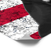 General Sherman und die amerikanische Flagge Poster (Ecke)