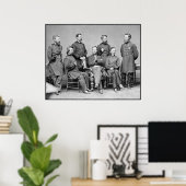 General Sherman und sein Personal — Grenze Poster (Heimbüro)